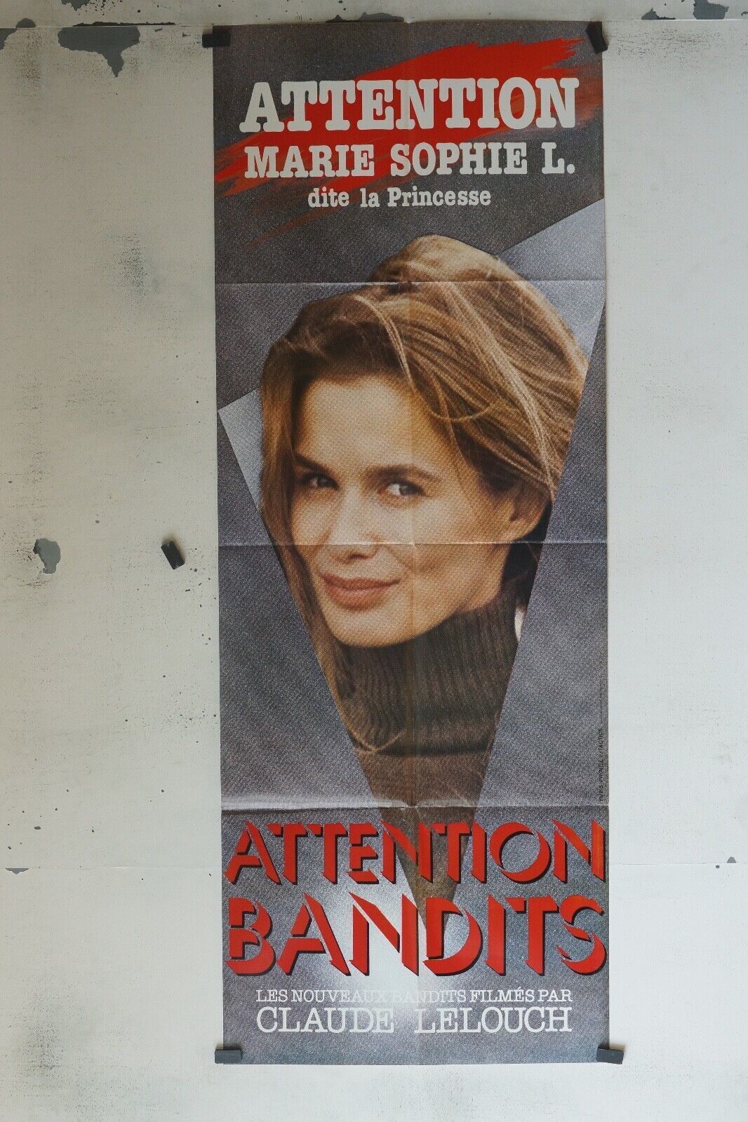 ATTENTION BANDITS POSTER ORIGINAL 60x160 PATRICK BRUEL