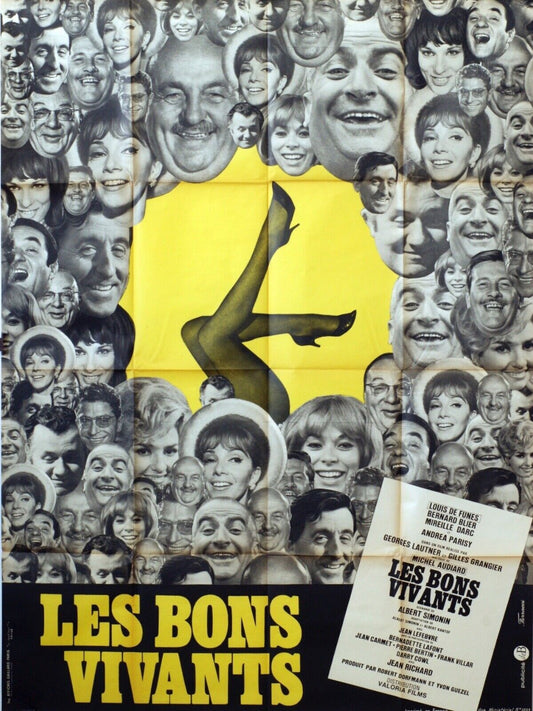 LES BONS VIVANTS MOVIE POSTER ORIGINAL 120X160 GEORGES LAUTNER