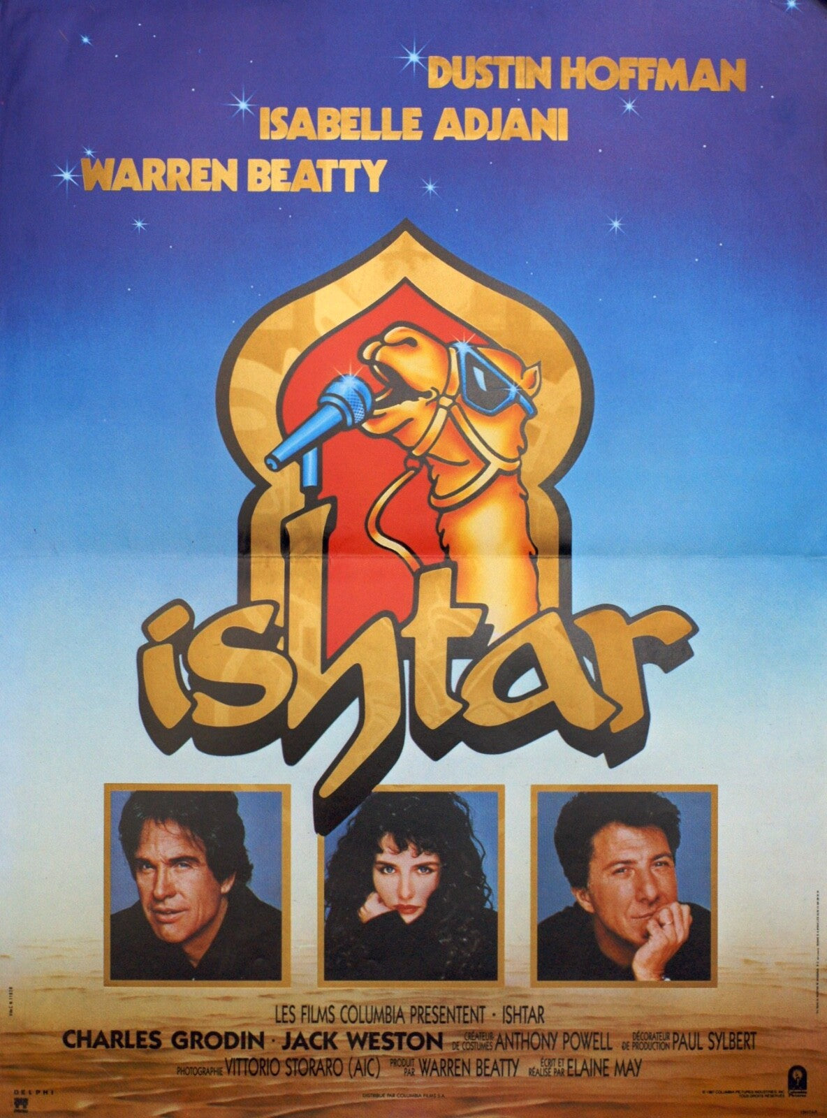 ISHTAR POSTER ORIGINAL (40x60) Elaine May, Isabelle Adjani