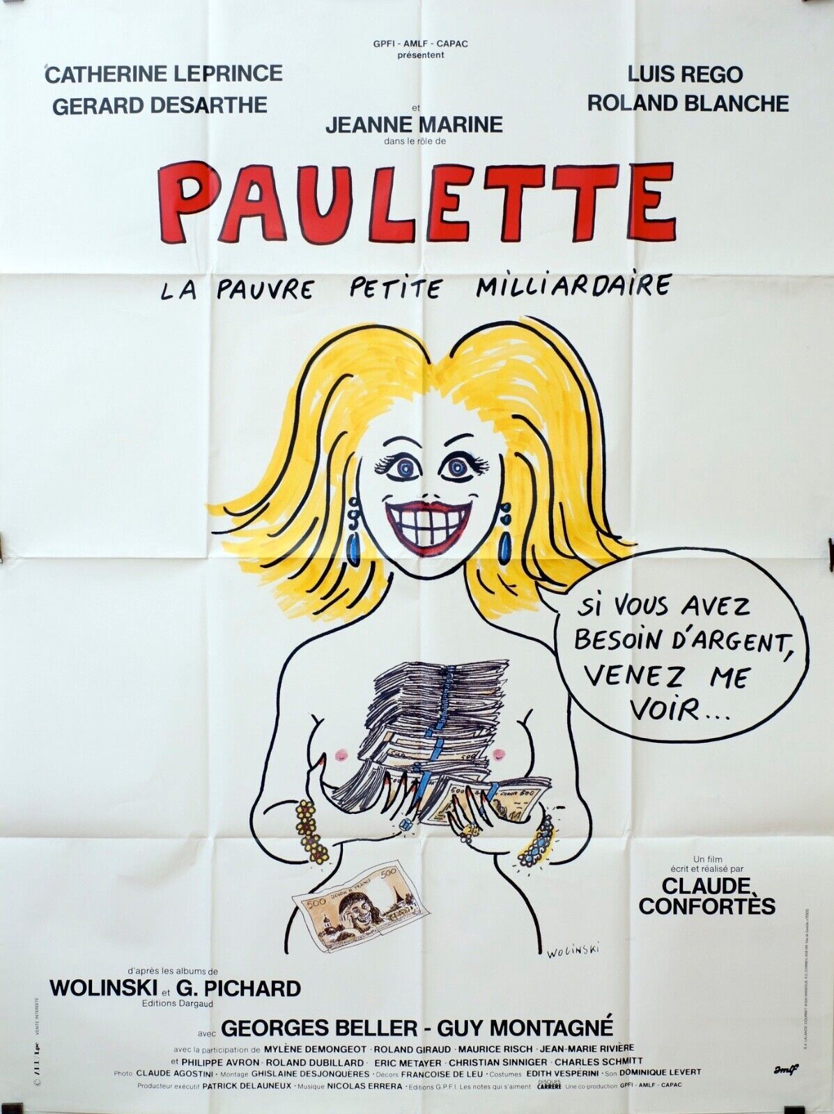 PAULETTE MOVIE POSTER ORIGINAL 120x160 CATHERINE LEPRINCE