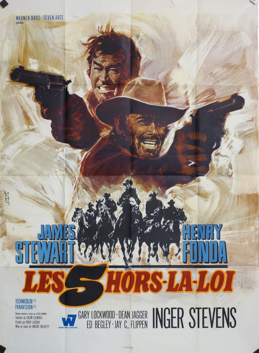 LES 5 HORS-LA-LOI JAMES STEWART MOVIE POSTER ORIGINAL 120x160