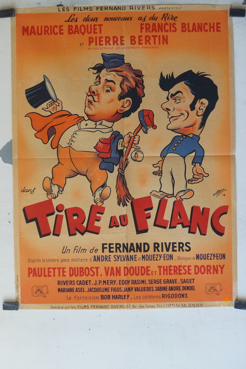 TIRE AU FLANC MOVIE POSTER ORIGINAL (60X80) Maurice Baquet , Francis Blanche
