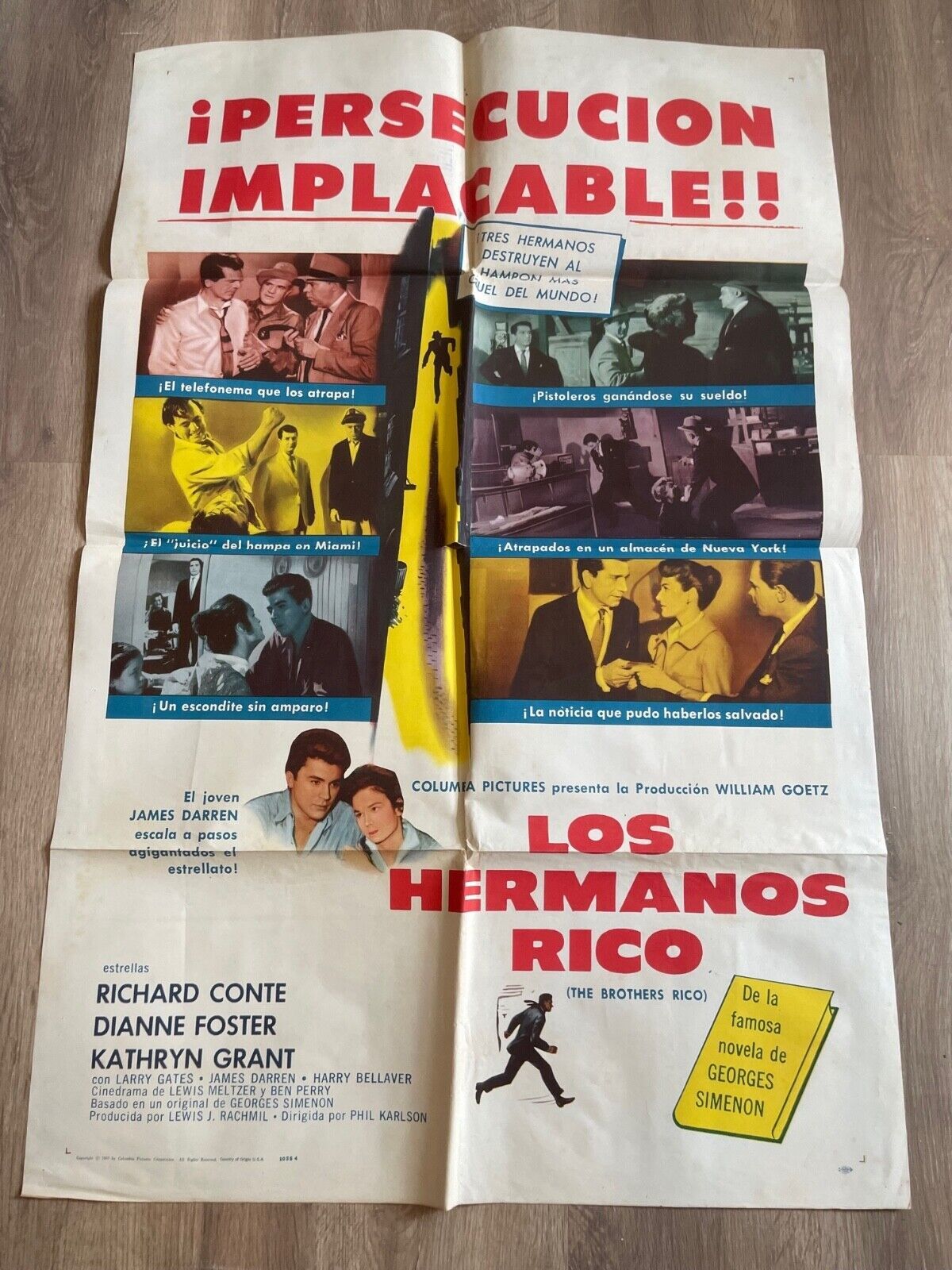 LOS HERMANOS RICOS MOVIE POSTER ORIGINAL VINTAGE  (70X100) RICHARD CONTE