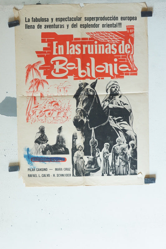 EN LAS RUINAS DE BABILONIA MOVIE POSTER ORIGINAL (48X66) Helmuth Schneider 