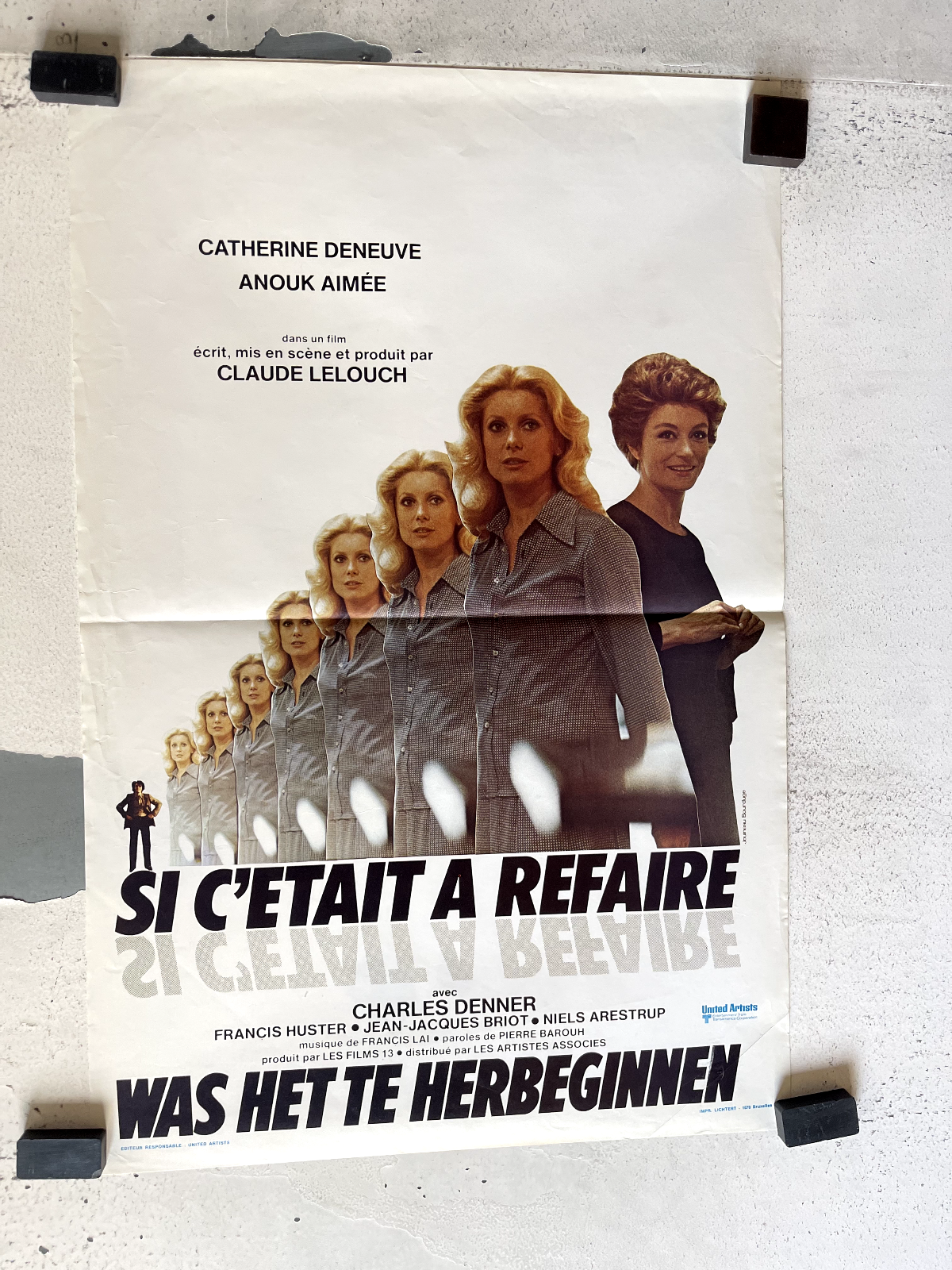 SI C’ÉTAIT À REFAIRE MOVIE POSTER ORIGINAL (55X37) CATHERINE DENEUVE