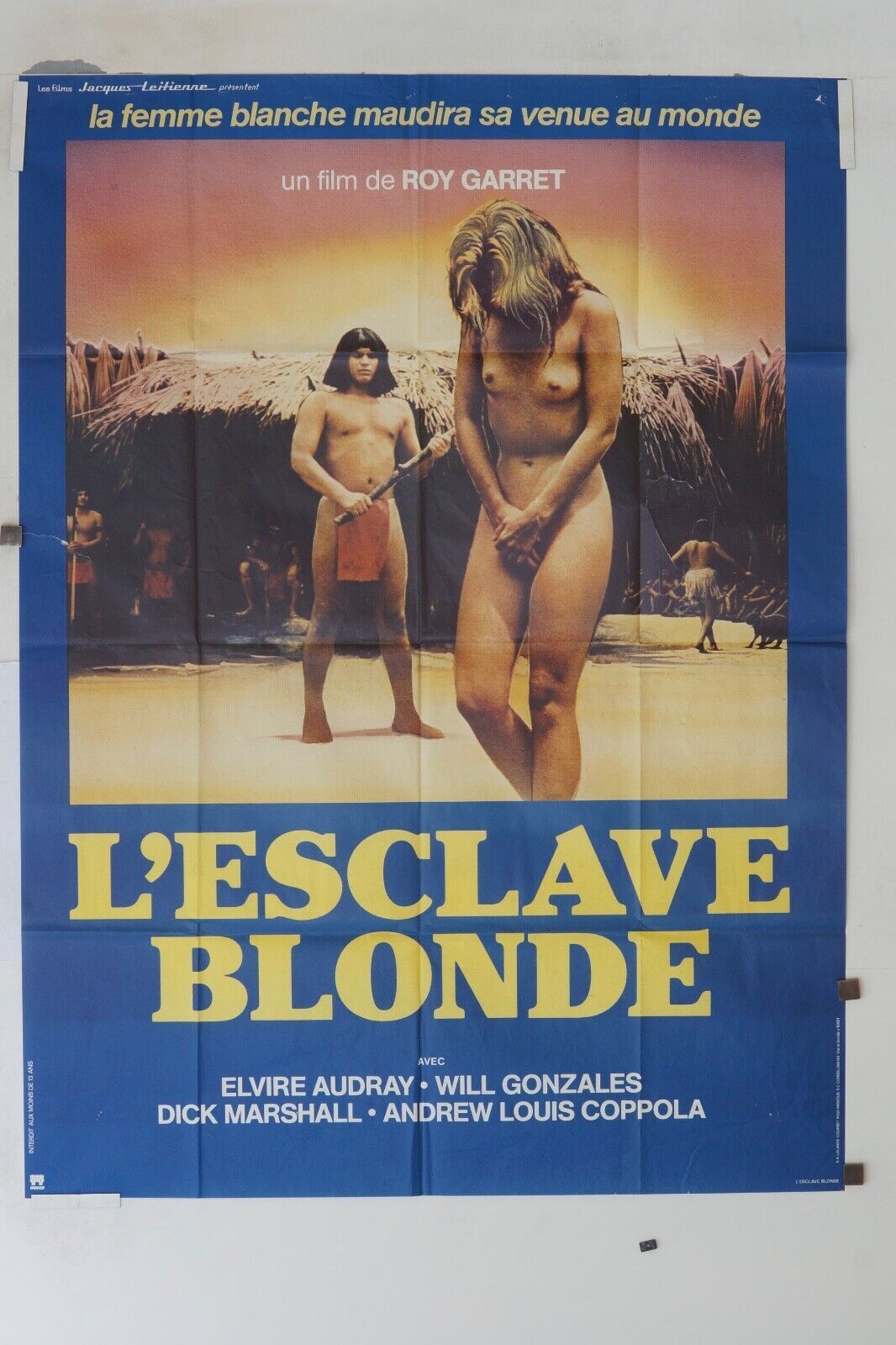 L’ESCLAVE BLONDE ORIGINAL MOVIE POSTER 120x160 ELVIRE AUDREY