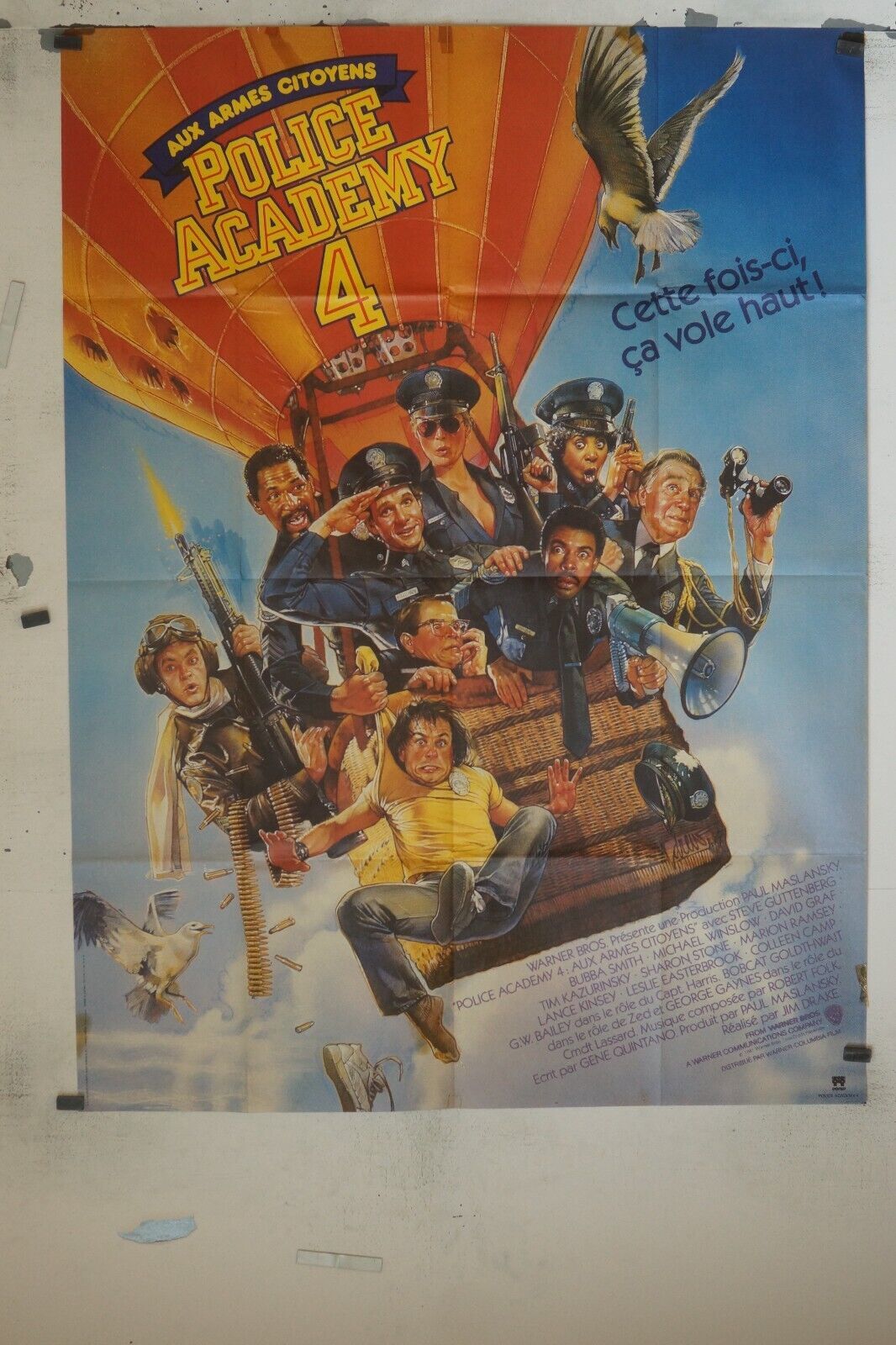 POLICE ACADEMY 4 ! MOVIE POSTER ORIGINAL (120x160), STEVE GUTTENBERG