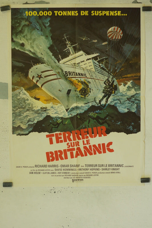 TERREUR SUR LE BRITANNIC MOVIE POSTER ORIGINAL (60X80) RICHARD HARRIS- OMAR