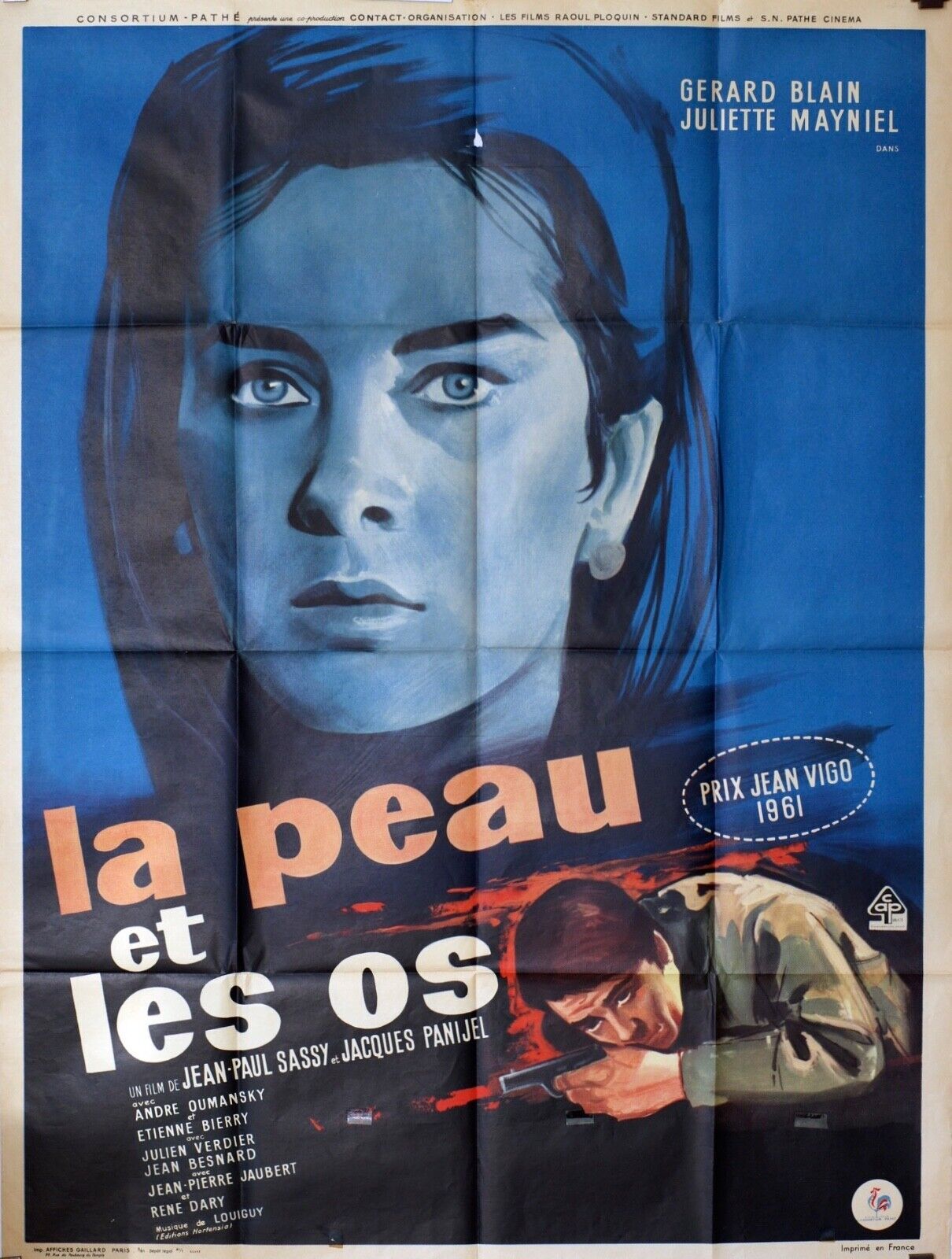 LA PEAU ET LES OS MOVIE POSTER ORIGINAL 120x160 GERARD BLAIN