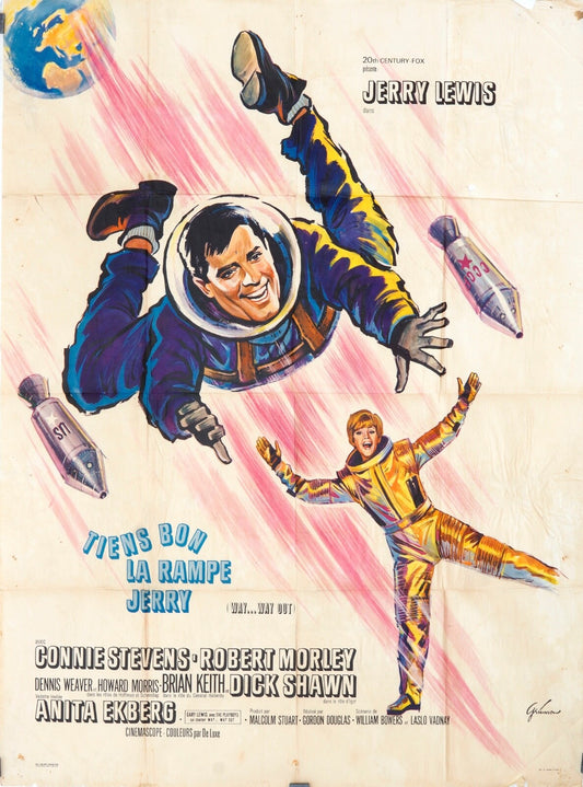 TIENS BON LA RAMPE JERRY  JERRY LEWIS 120X160 MOVIE POSTER ORIGINAL