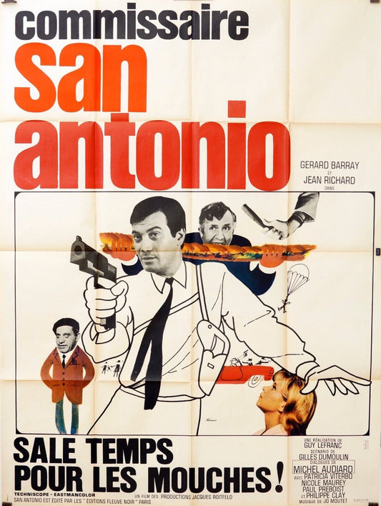 COMMISSAIRE SAN ANTONIO MOVIE POSTER ORIGINAL 120x160 PATRICIA VITERBO