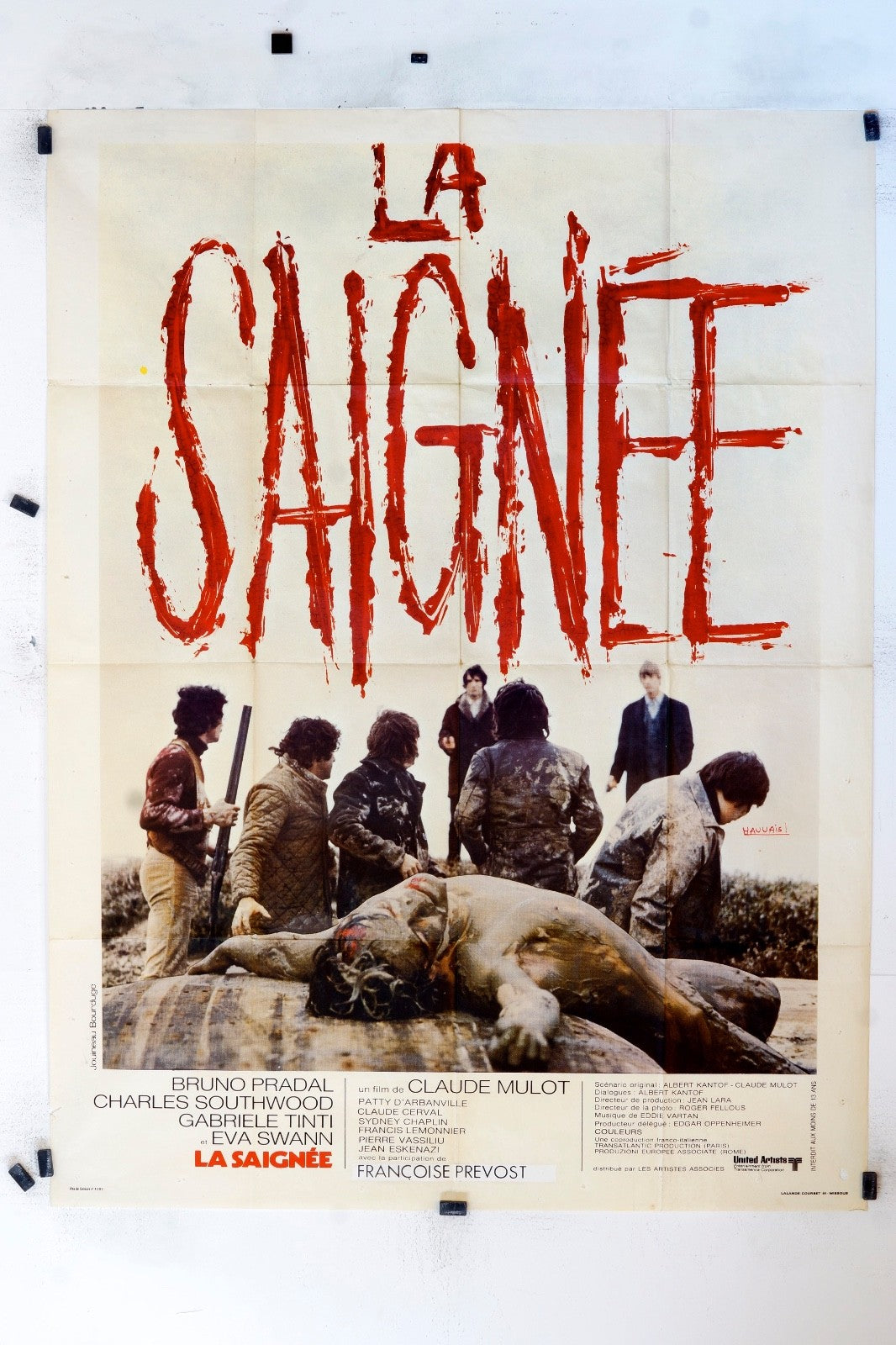 LA SAIGNÉE BRUNO PRADAL MOVIE POSTER ORIGINAL 120x160 BRUNO PRADAL
