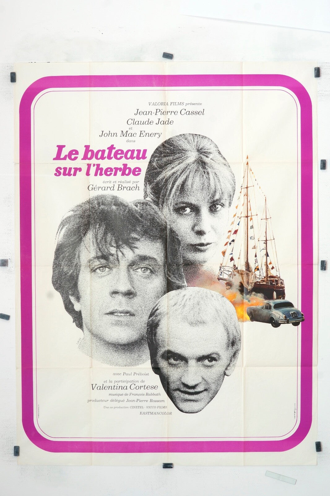 LE BATEAU SUR L’HERBE JEAN-PIERRE CASSEL ORIGINAL MOVIE POSTER 120x160