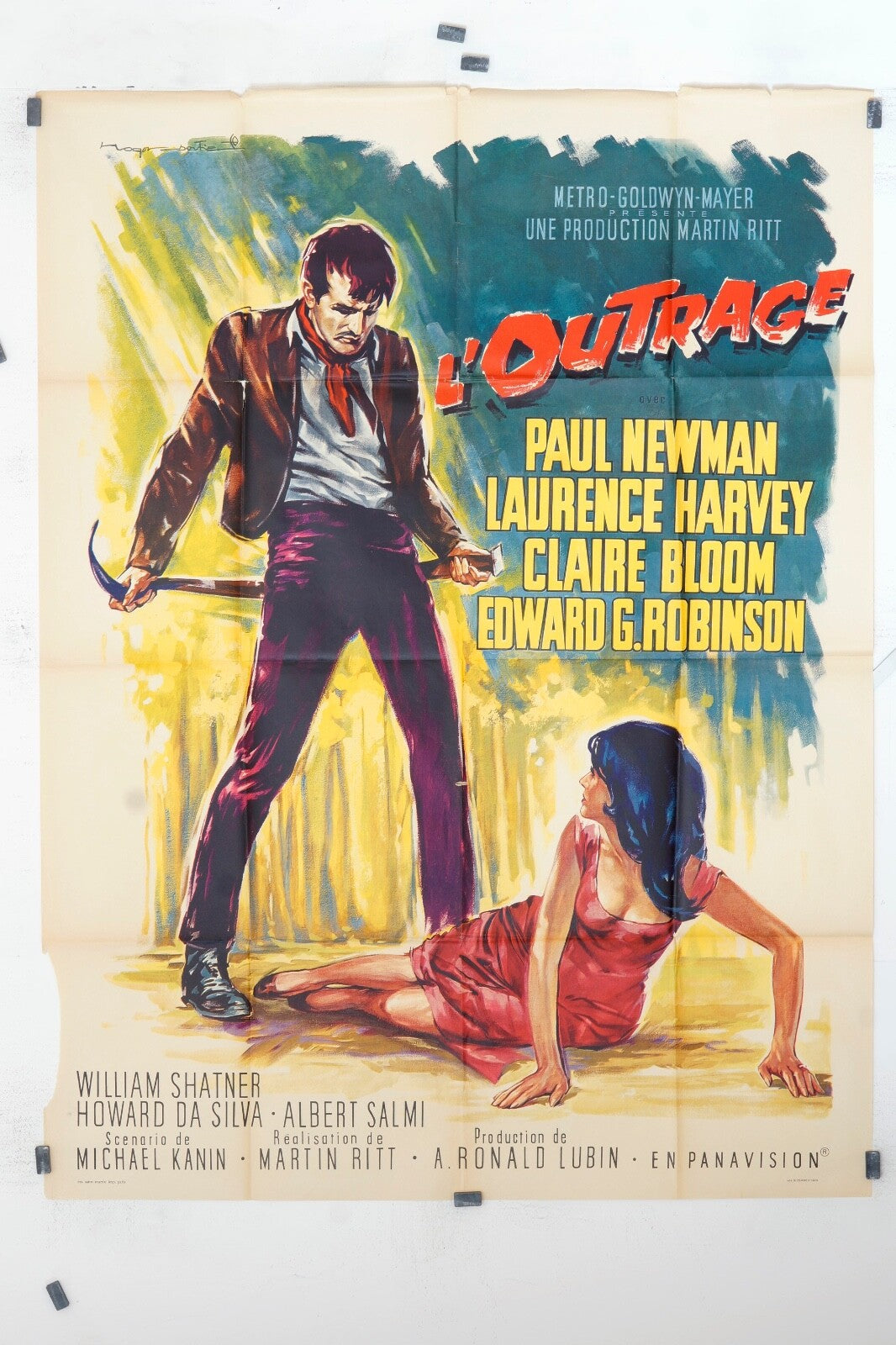 L’OUTRAGE PAUL NEWMAN MOVIE POSTER ORIGINAL 120x160
