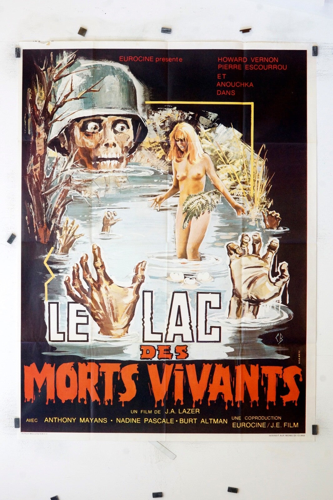 LE LAC DES MORTS VIVANTS  ANTHONY MAYANS MOVIE POSTER ORIGINAL 120x160