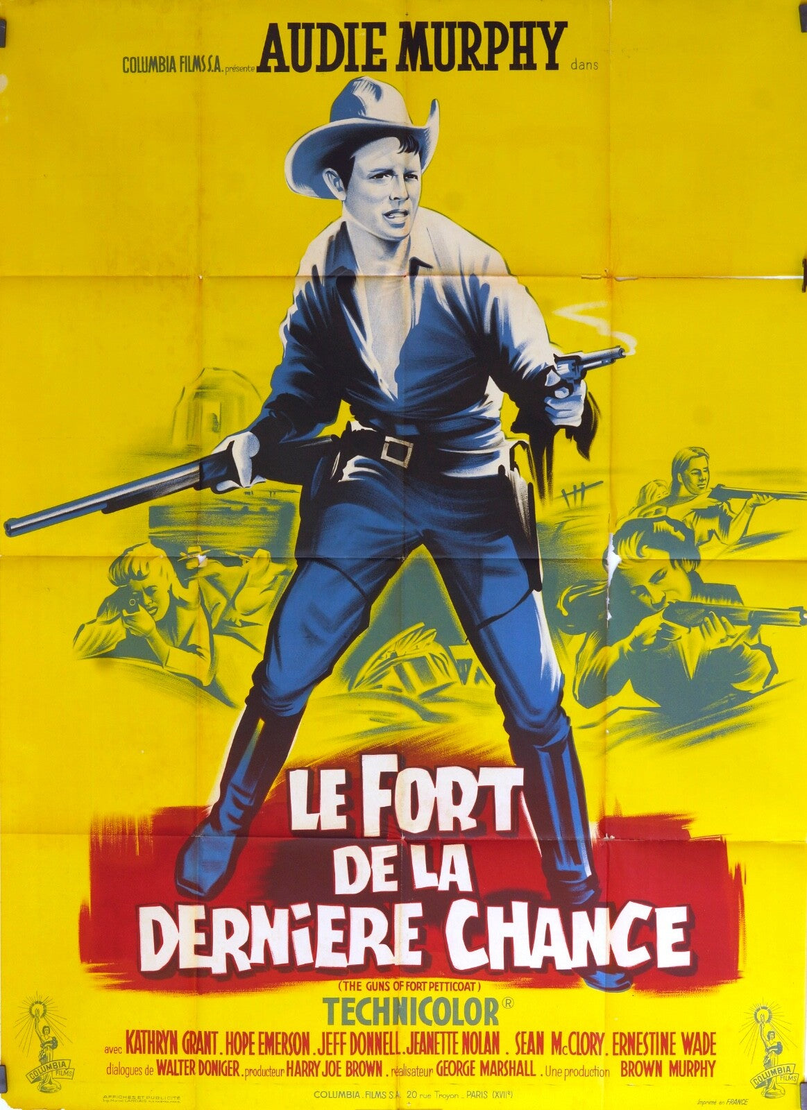 LE FORT DE LA DERNIÈRE CHANCE MOVIE POSTER ORIGINAL 120x160 AUDE MURPHY