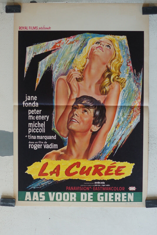 CUREE (LA), BELGE POSTER ORIGINAL 35X55 Jane Fonda , Peter Mc enery 