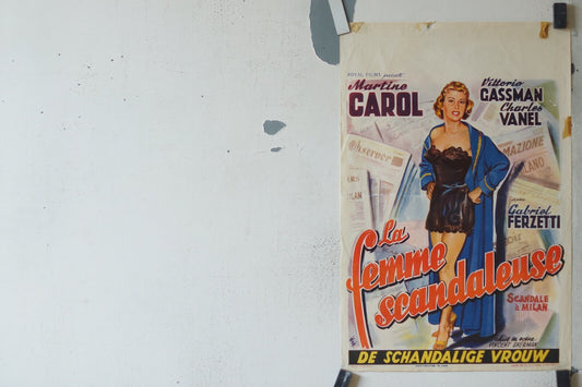 FEMME SCANDALEUSE (LA) (BELGE) POSTER ORIGINAL 55x36 Martine Carol 