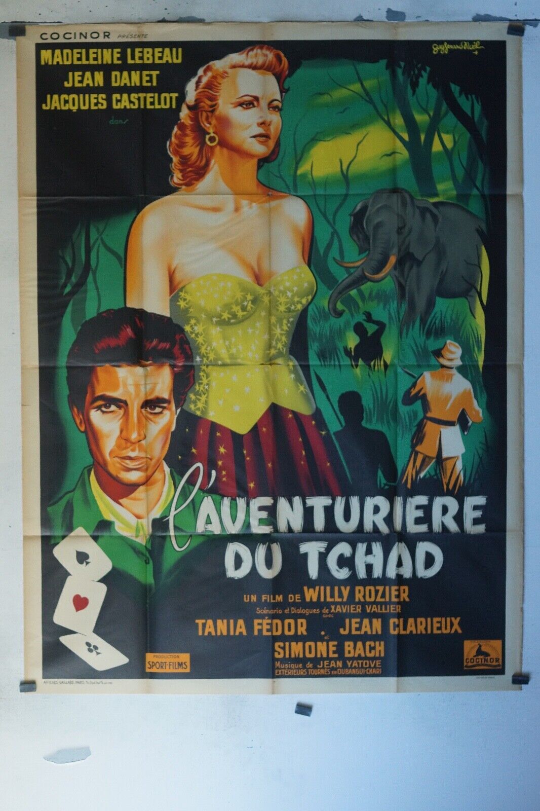 L’AVENTURIÈRE DU TCHAD MOVIE POSTER ORIGINAL 120x160 FRANK LATIMORE