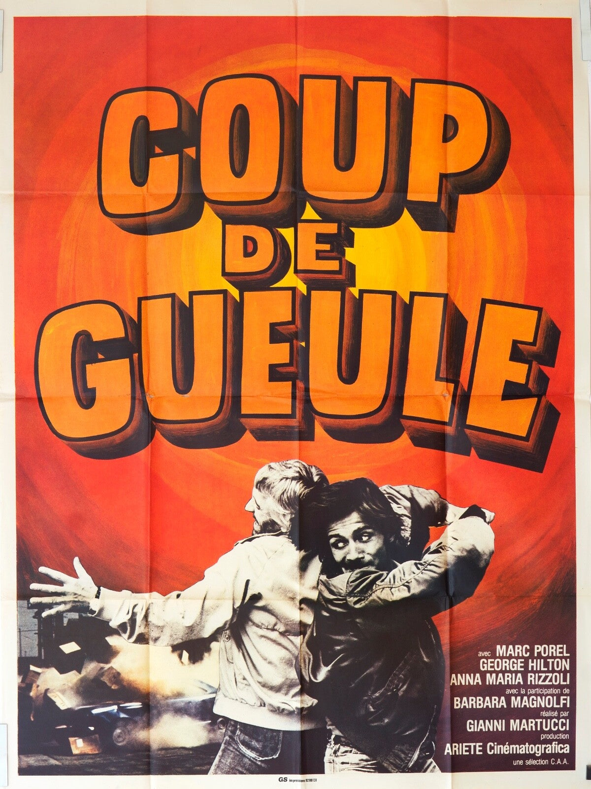 COUP DE GUEULE ORIGINAL MOVIE POSTER 120x160 MARC POREL