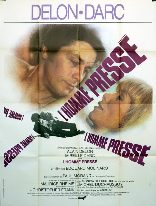 L’HOMME PRÉSSÉ DELON  MOVIE POSTER ORIGINAL 120x160