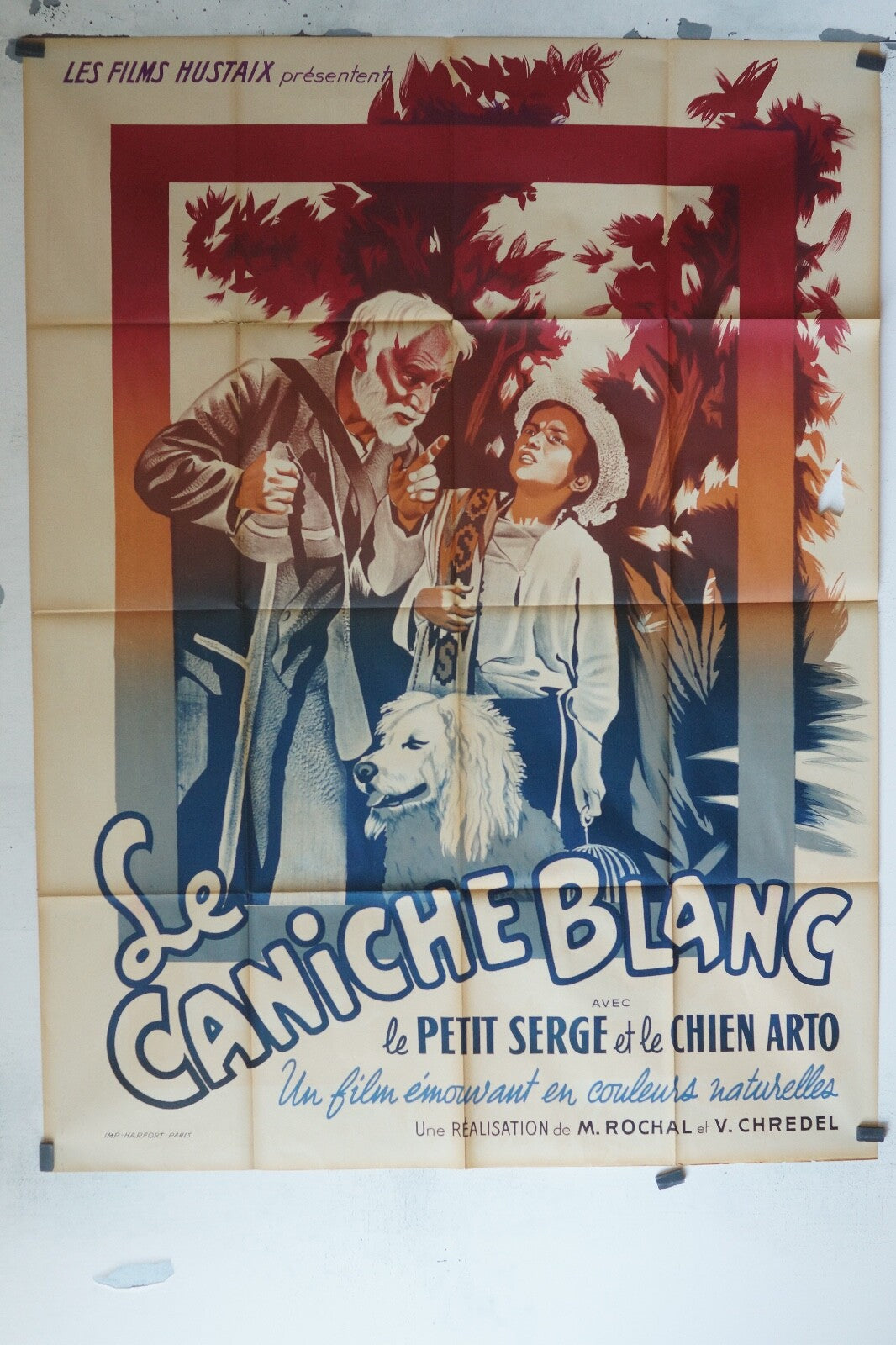 LE CANICHE BLANC MOVIE POSTER ORIGINAL 120x160 PETIT SERGE