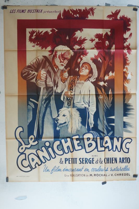 LE CANICHE BLANC MOVIE POSTER ORIGINAL 120x160 PETIT SERGE