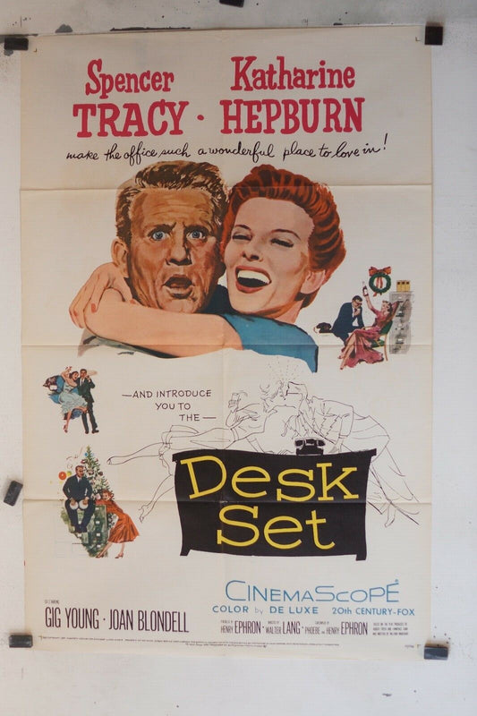 DESK SET MOVIE POSTER ORIGINAL (69x103), Spencer Tracy, Hepburn 
