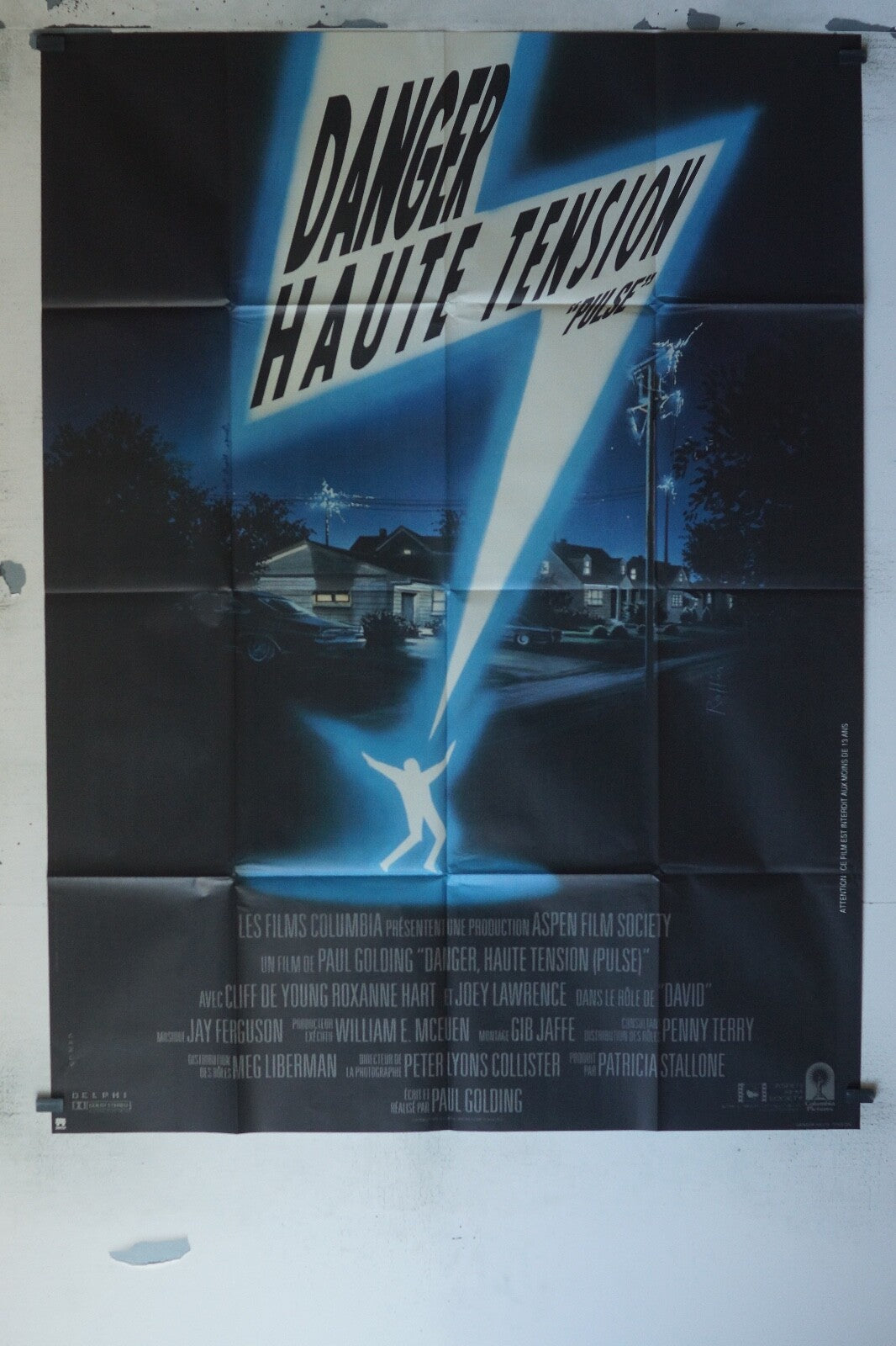 DANGER HAUTE TENSION MOVIE POSTER ORIGINAL 120x160 CLIFT DE YOUNG