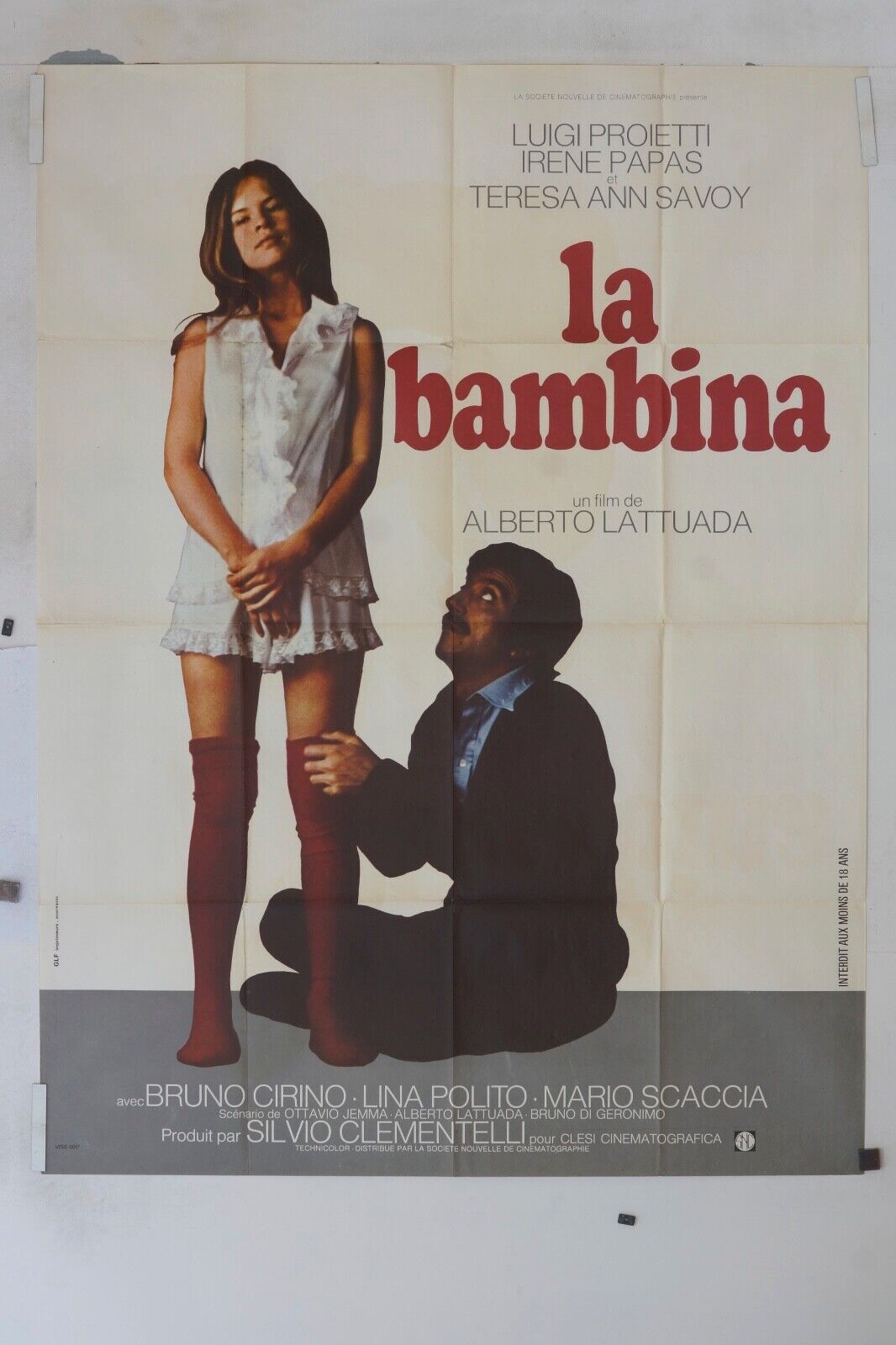 LE BAMBINA MOVIE POSTER ORIGINAL 120x160 LUIGI PROIETTI