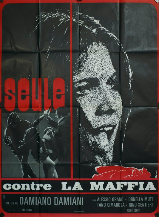 SEULE CONTRE LA MAFFIA DAMIANO DAMIANI MOVIE POSTER ORIGINAL 120x160