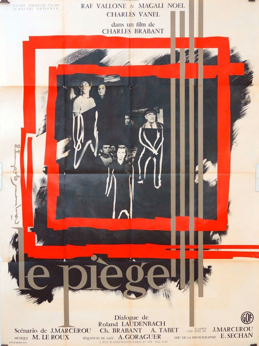 LE PIÈGE MOVIE POSTER ORIGINAL 120x160 ROBERT TAYLOR