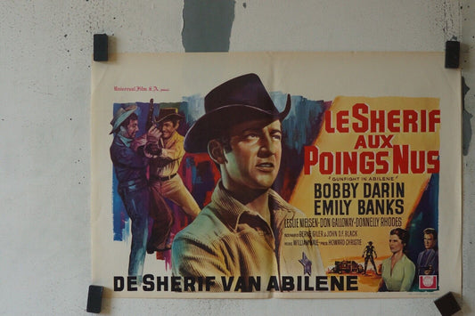 LE SHERIF AUX POINGS NUS MOVIE POSTER ORIGINAL (55X37)  BOBBY DARIN