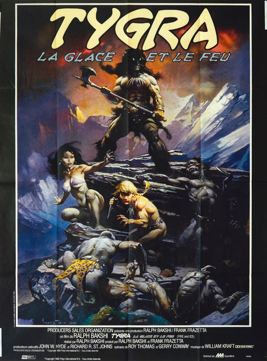TYGRA LA GLACE ET LE FEU MOVIE POSTER ORIGINAL 120x160 RALPH KAKSHI
