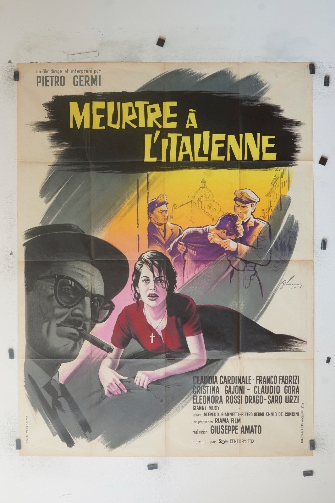MEURTRE À L’ITALIENNE PIETRO GERMI MOVIE POSTER ORIGINAL 120x160