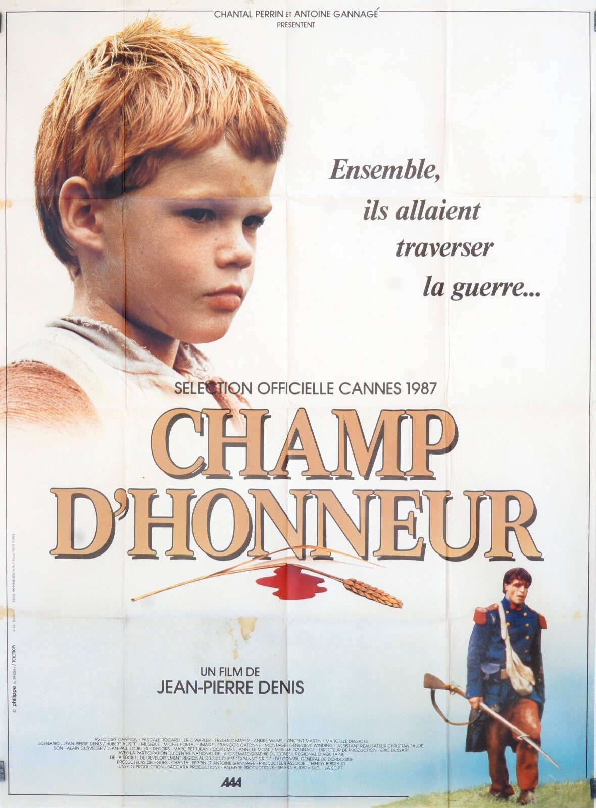 CHAMP D’HONNEUR MOVIE POSTER ORIGINAL 120x160 JEAN-PIERRE DENIS