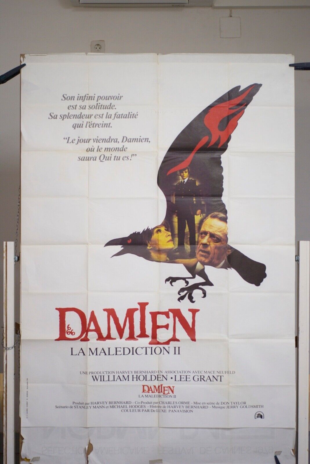 DAMIEN LA MALEDICTION II MOVIE POSTER ORIGINAL 120x160 WILLIAM HOLDEN