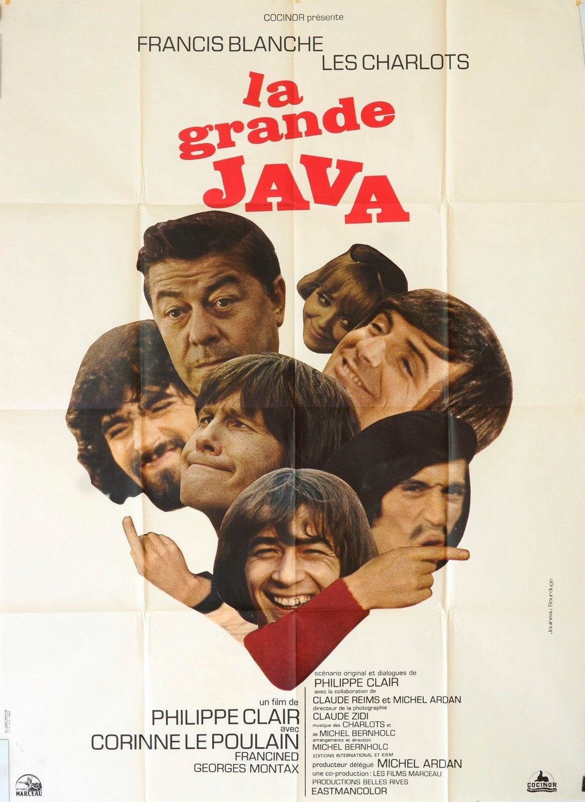 LA GRANDE JAVA MOVIE POSTER ORIGINAL 120x160  FRANCIS BLANCHE