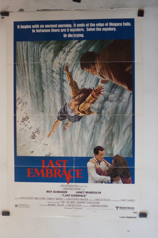 LAST EMBRACE (1979) 70x100 ORIGINAL MOVIE POSTER ROY SCHEIDER – JANET MARGOLIN