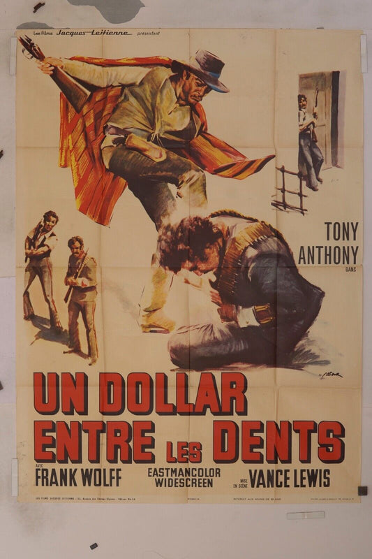 UN DOLLAR ENTRE LES DENTS MOVIE POSTER ORIGINAL (120x160) TONY ANTHONY