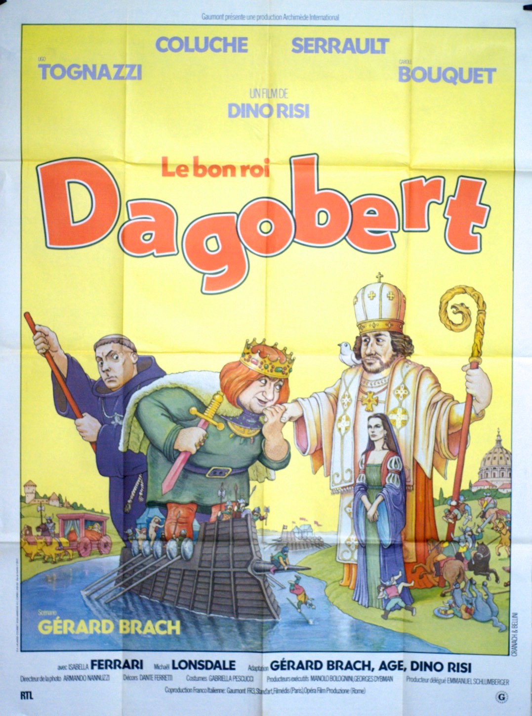 DAGOBERT COLUCHE  POSTER ORIGINAL 120x160