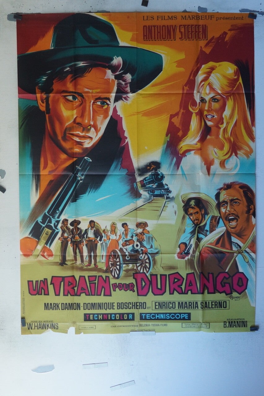 LE TRAIN POUR DURANGO MOVIE POSTER ORIGINAL 120x160 ANTHONY STEFFEN