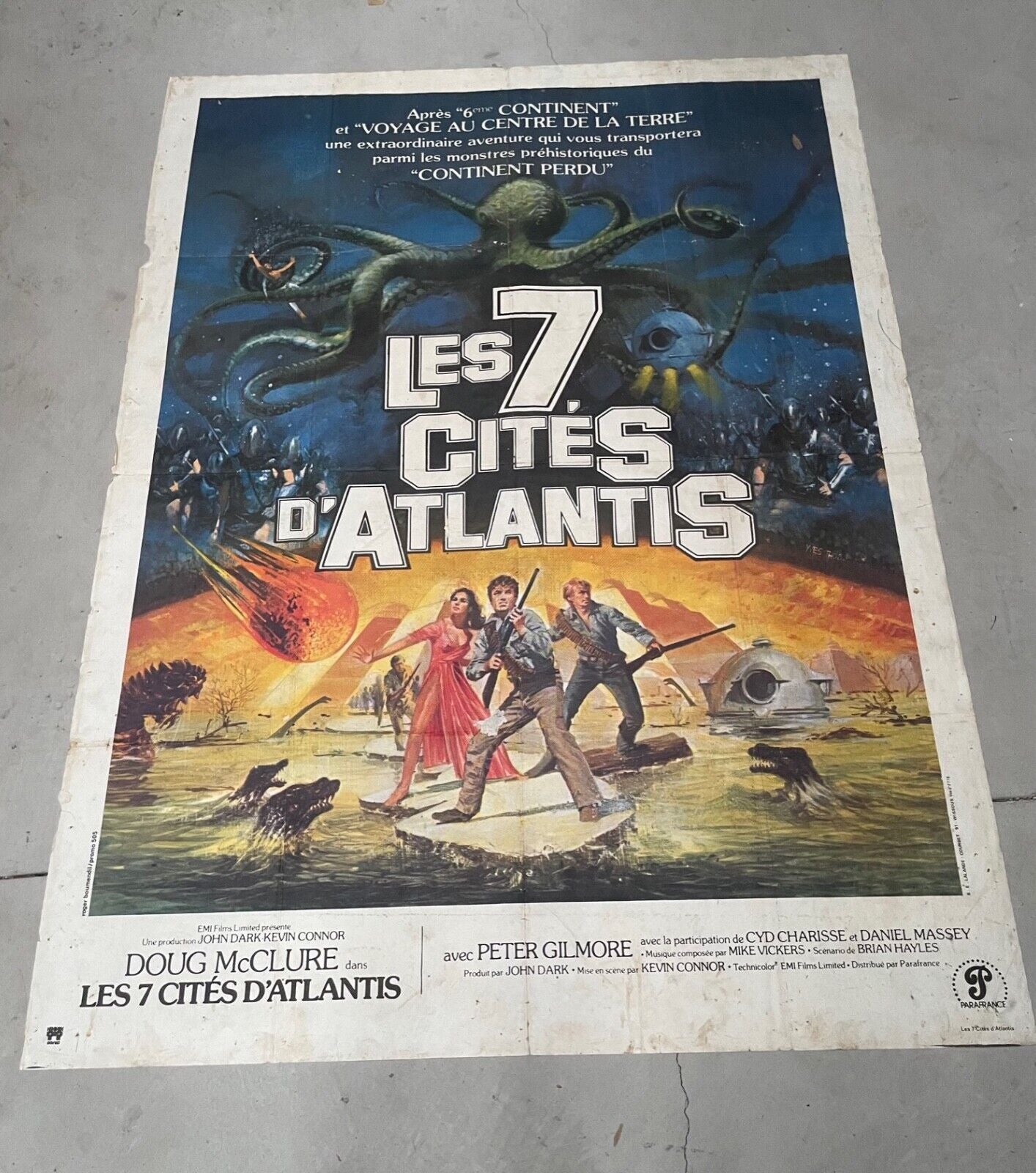 LES 7 CITÉS D’ATLANTIS movie poster ORIGINAL 120x160 PETER GILMORE