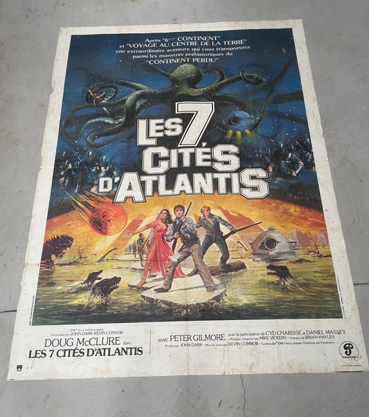 LES 7 CITÉS D’ATLANTIS movie poster ORIGINAL 120x160 PETER GILMORE