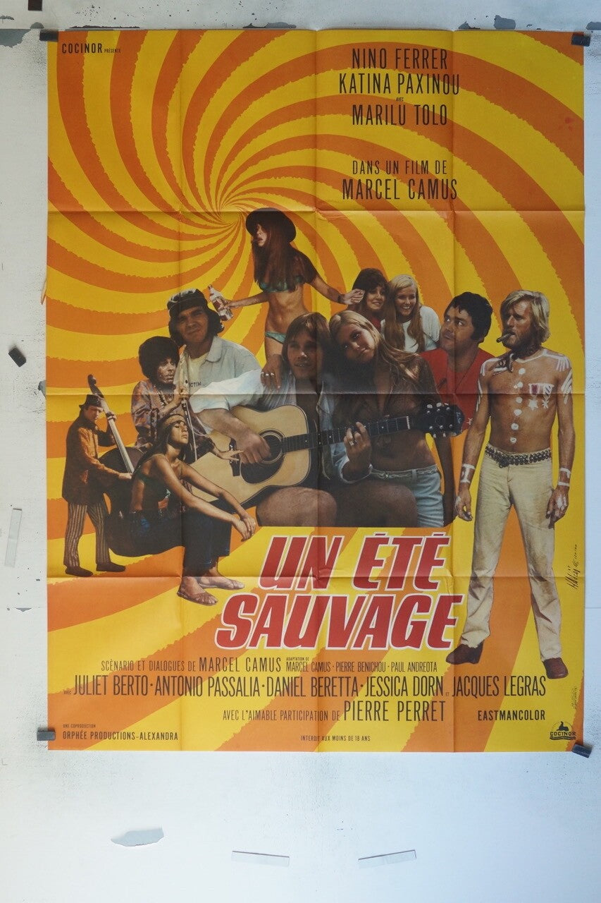 UN ÉTÉ SAUVAGE MOVIE POSTER ORIGINAL 120x160 JULIET BERTO – ANTONIO PASSALIA