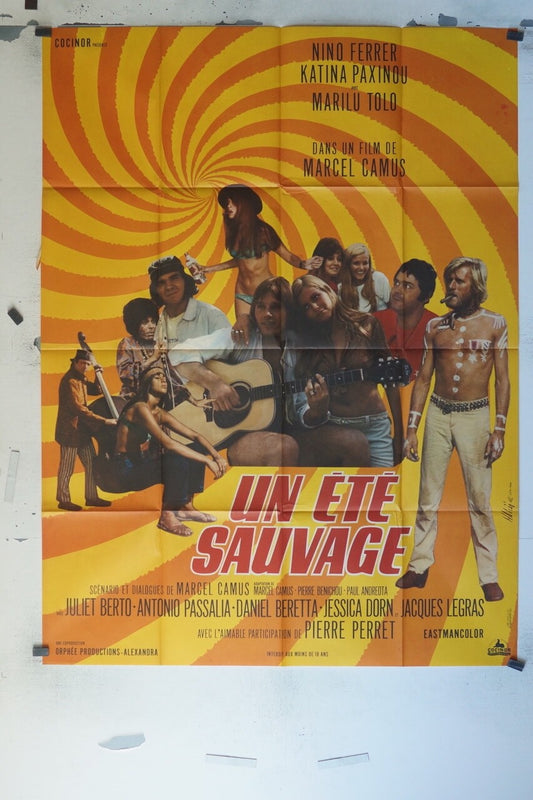UN ÉTÉ SAUVAGE MOVIE POSTER ORIGINAL 120x160 JULIET BERTO – ANTONIO PASSALIA