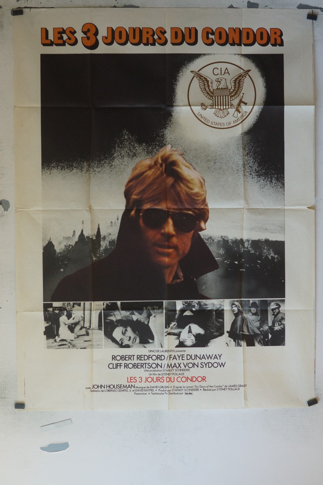LES 3 JOURS DU CONDOR MOVIE POSTER ORIGINAL 120x160 ROBERT REDFORD