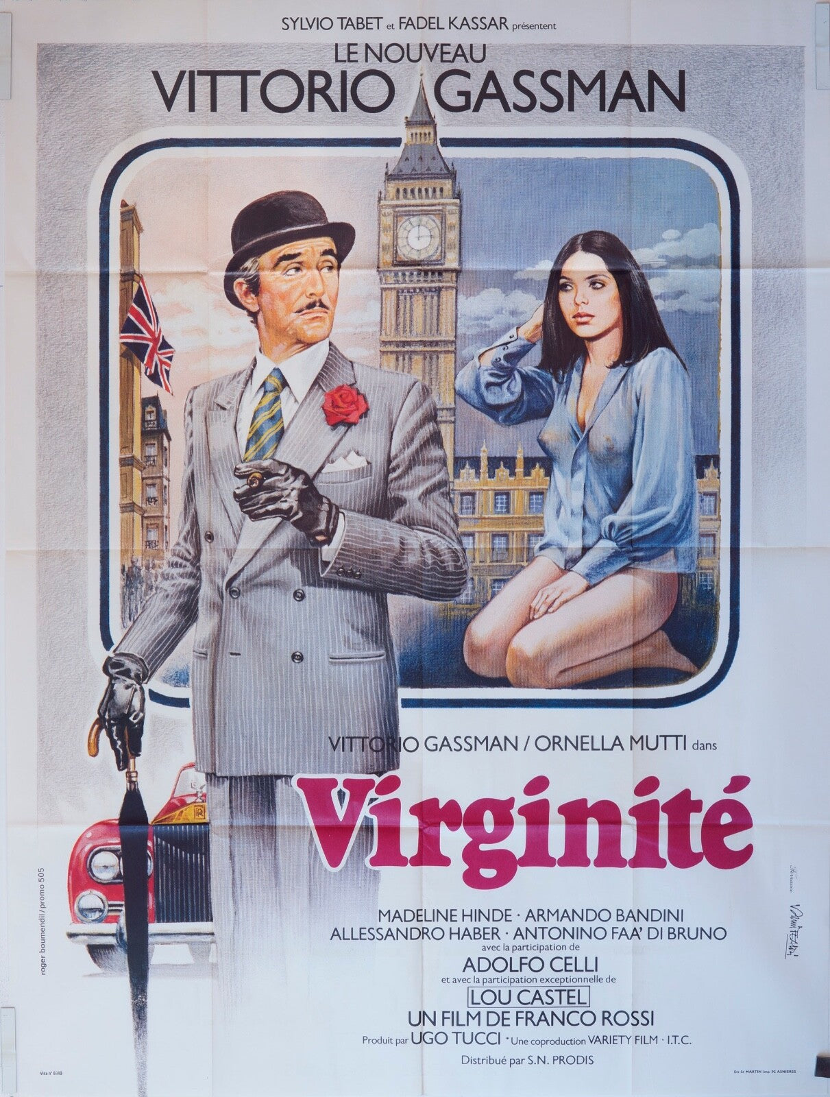 VIRGINITÉ 120X160 POSTER ORGINAL VITTORIO GASSMAN