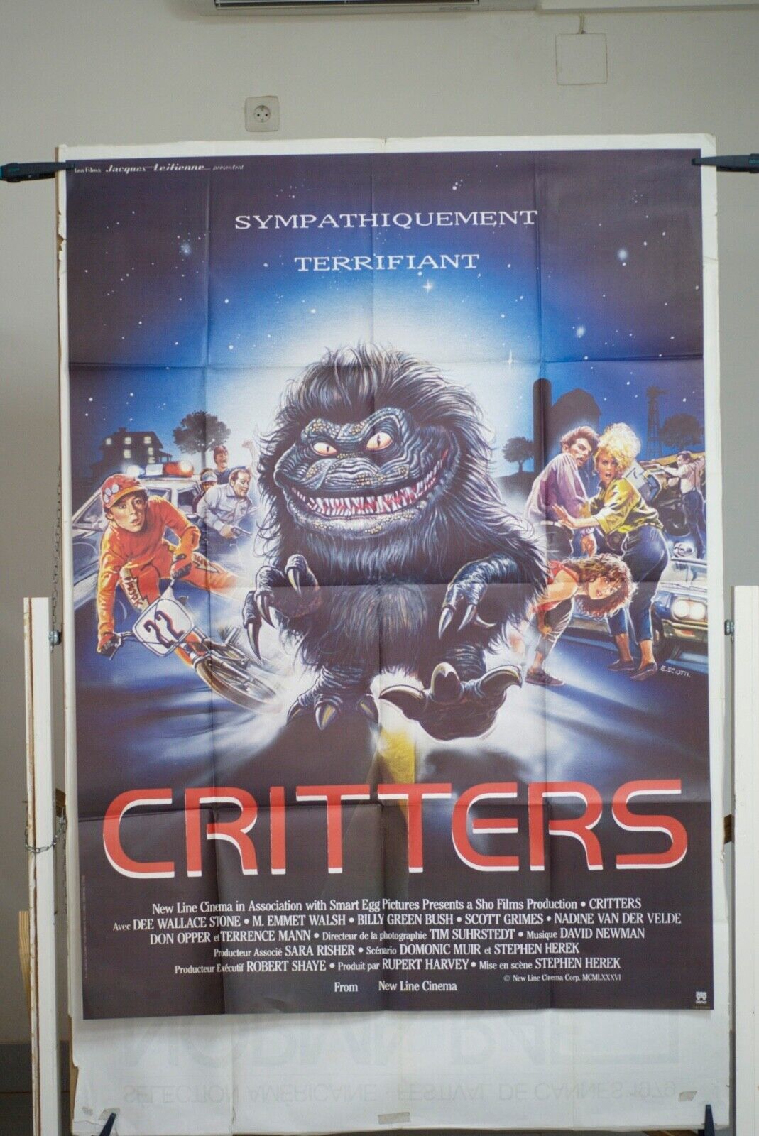 CRITTERS MOVIE POSTER ORIGINAL 120x160 DEE WALLACE STONE