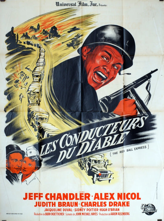 LES CONDUCTEURS DU DIABLE JEFF CHANDLER MOVIE POSTER ORIGINAL 120x160